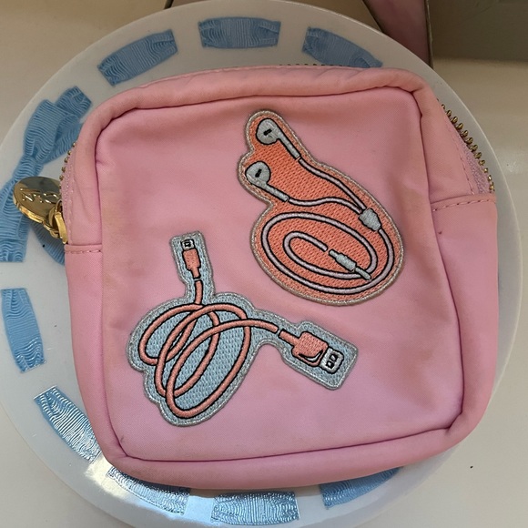 mini Flamingo Stoney Clover Lane pouch w/ patches - Picture 2 of 5